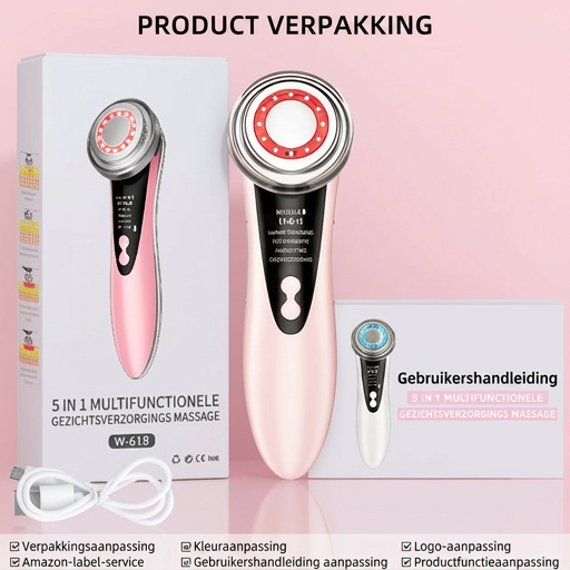 Gezichtslifter met LED licht en EMS microstroom
