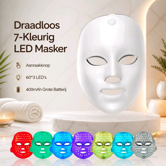 LED Photonen Gezichtsmasker – 7 Kleuren Lichttherapie