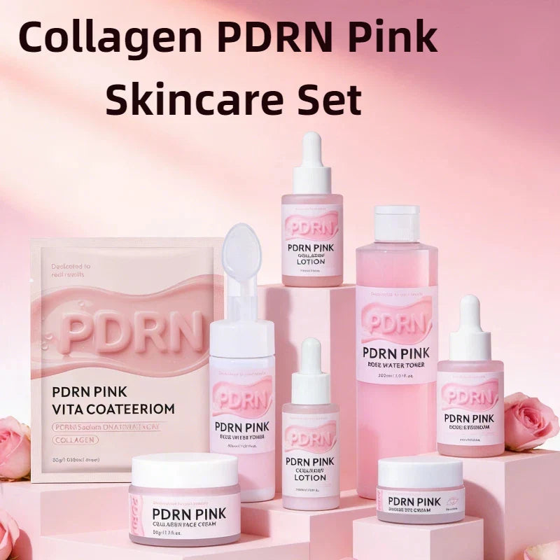 PDRN roze oogcrème met collageen voor de oogcontouren, tegen wallen en donkere kringen