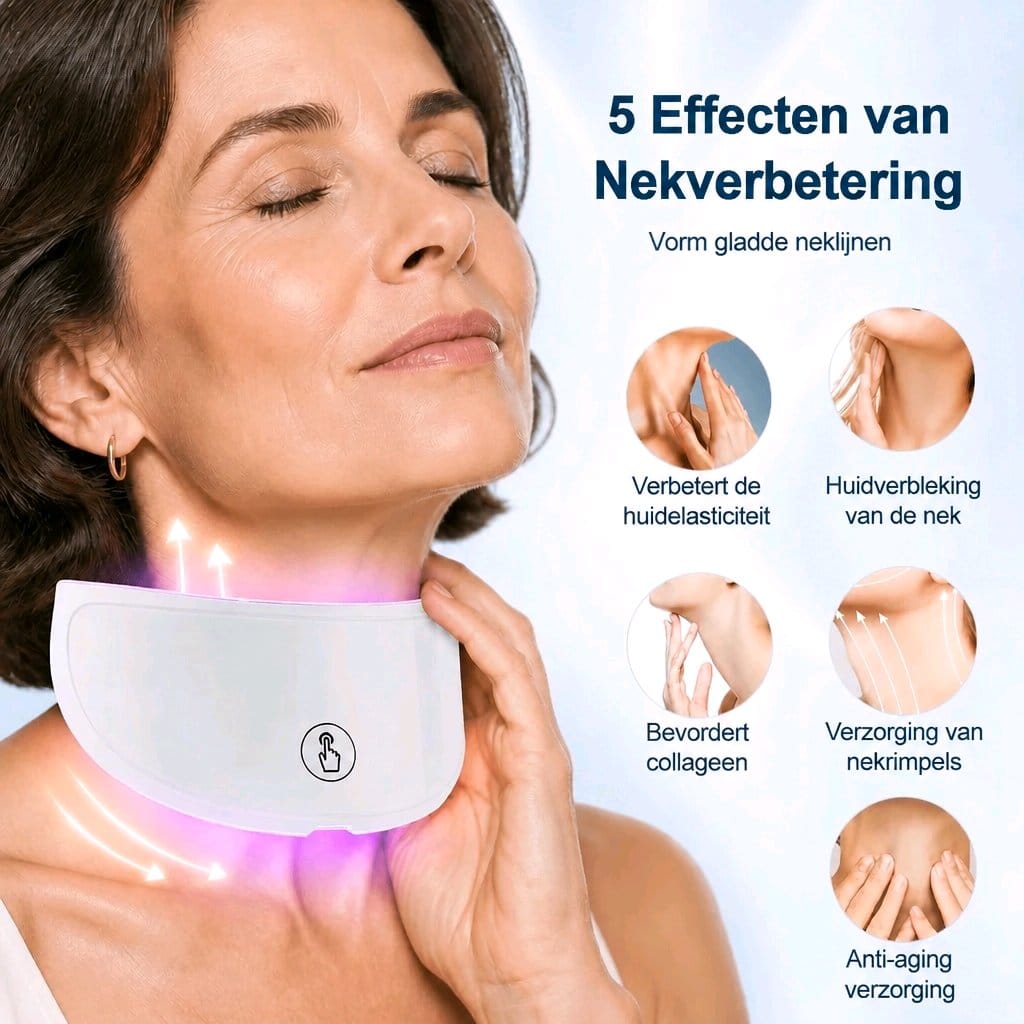 Nek LED Masker — Lichttherapie voor Huidverstrakking & Anti-Rimpel