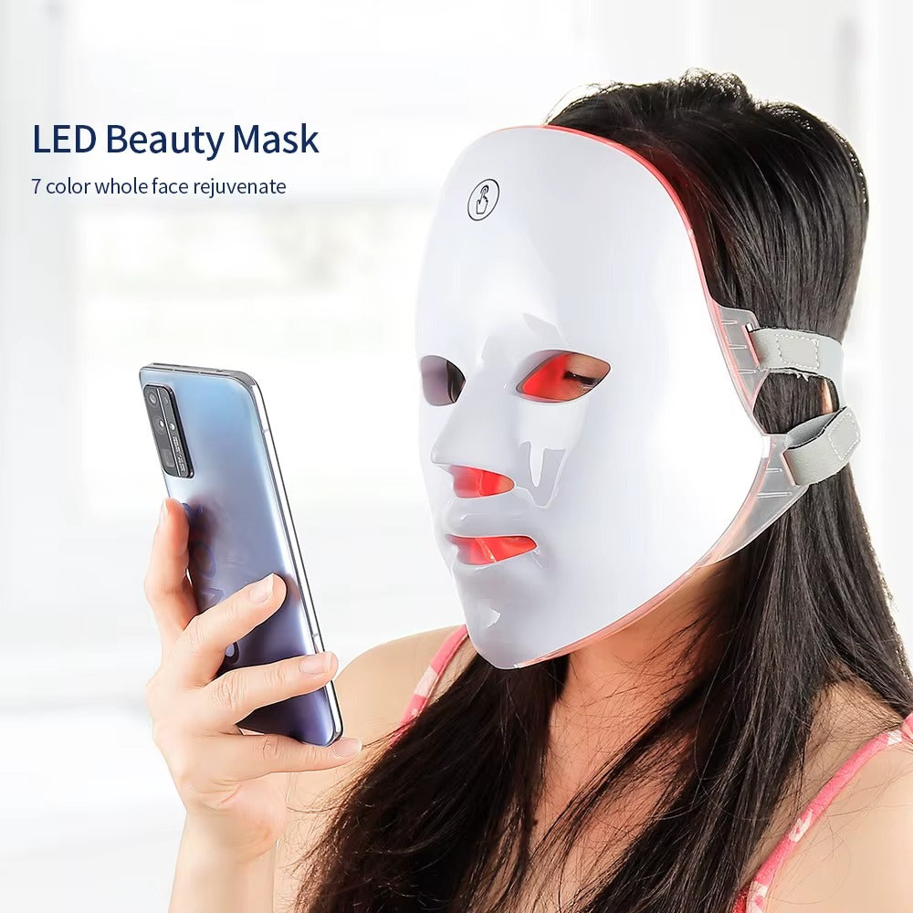 LED Photonen Gezichtsmasker – 7 Kleuren Lichttherapie