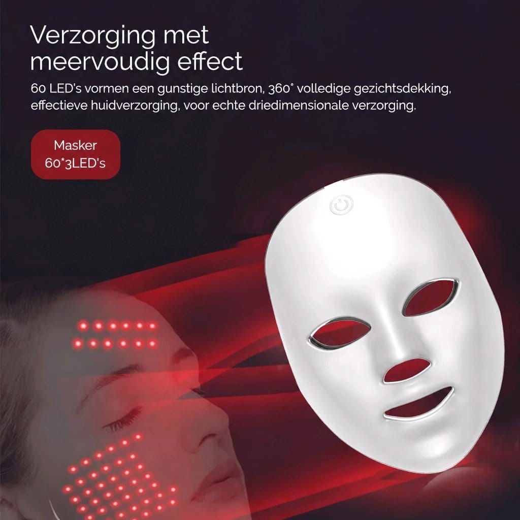 LED Photonen Gezichtsmasker – 7 Kleuren Lichttherapie