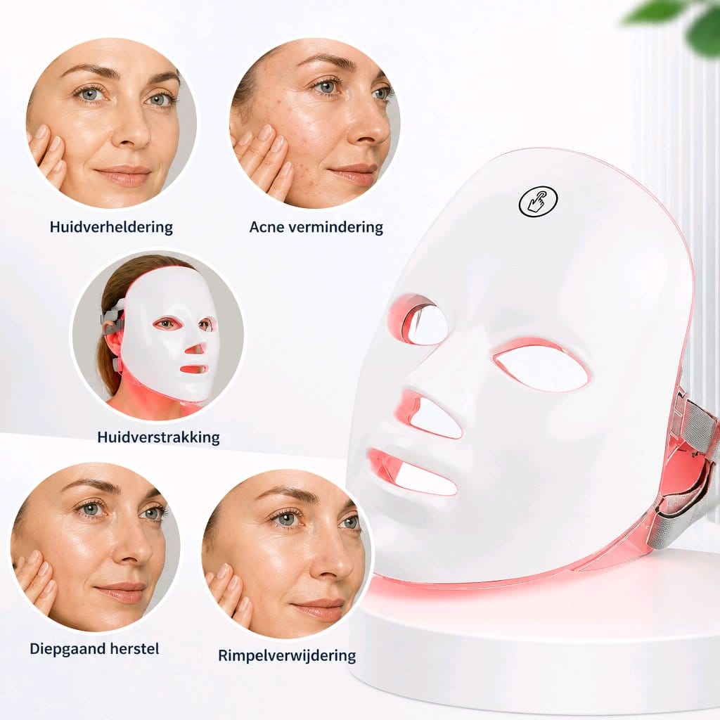 LED Photonen Gezichtsmasker – 7 Kleuren Lichttherapie