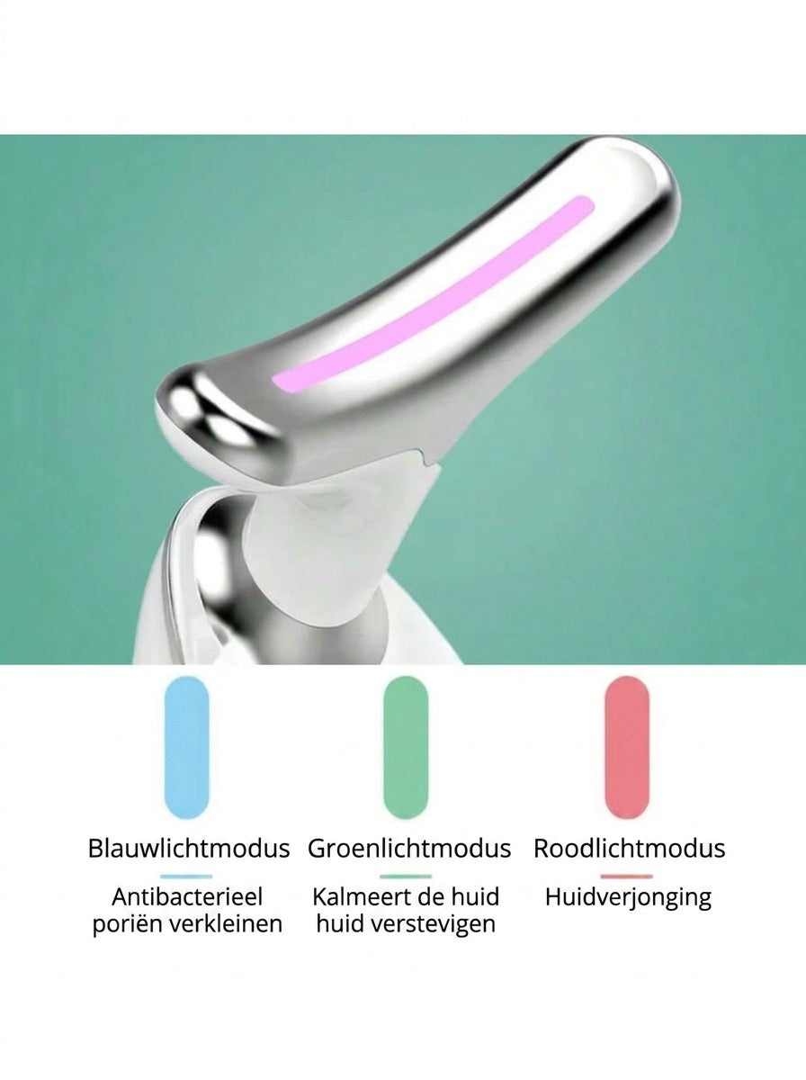 EMS Gezichtsmassager met LED Therapie voor Nek en Gezicht