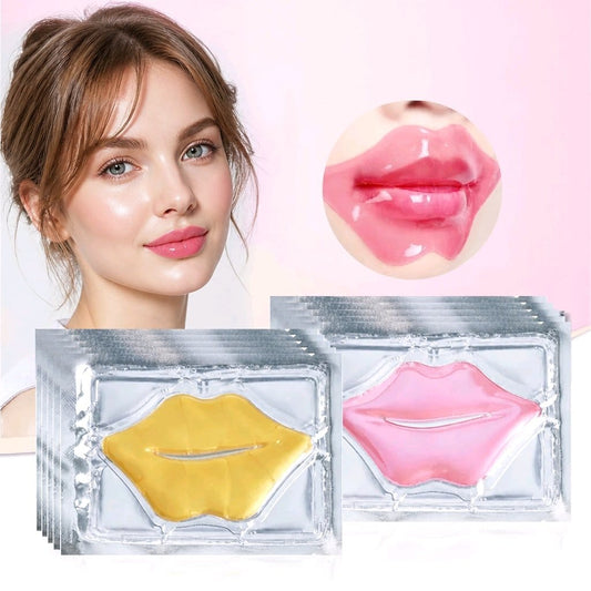 Roze Goud Kristal Collageen Lip Patches - Voller & Hydraterend