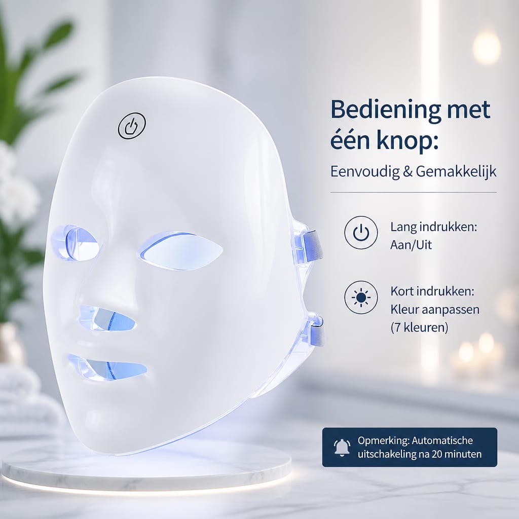 LED Photonen Gezichtsmasker – 7 Kleuren Lichttherapie