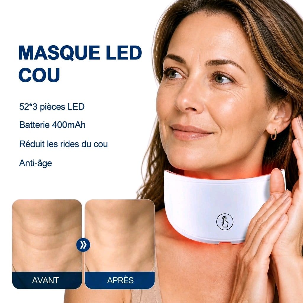 Nek LED Masker — Lichttherapie voor Huidverstrakking & Anti-Rimpel