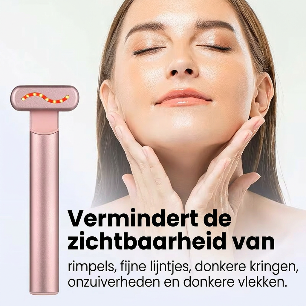 EMS gezichtsmassage met rood licht voor gezicht, ogen en nek