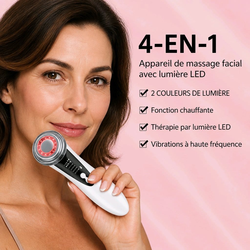 4-in-1 RF & EMS Gezichtsmassager – Radiofrequentie Lifting voor Thuis