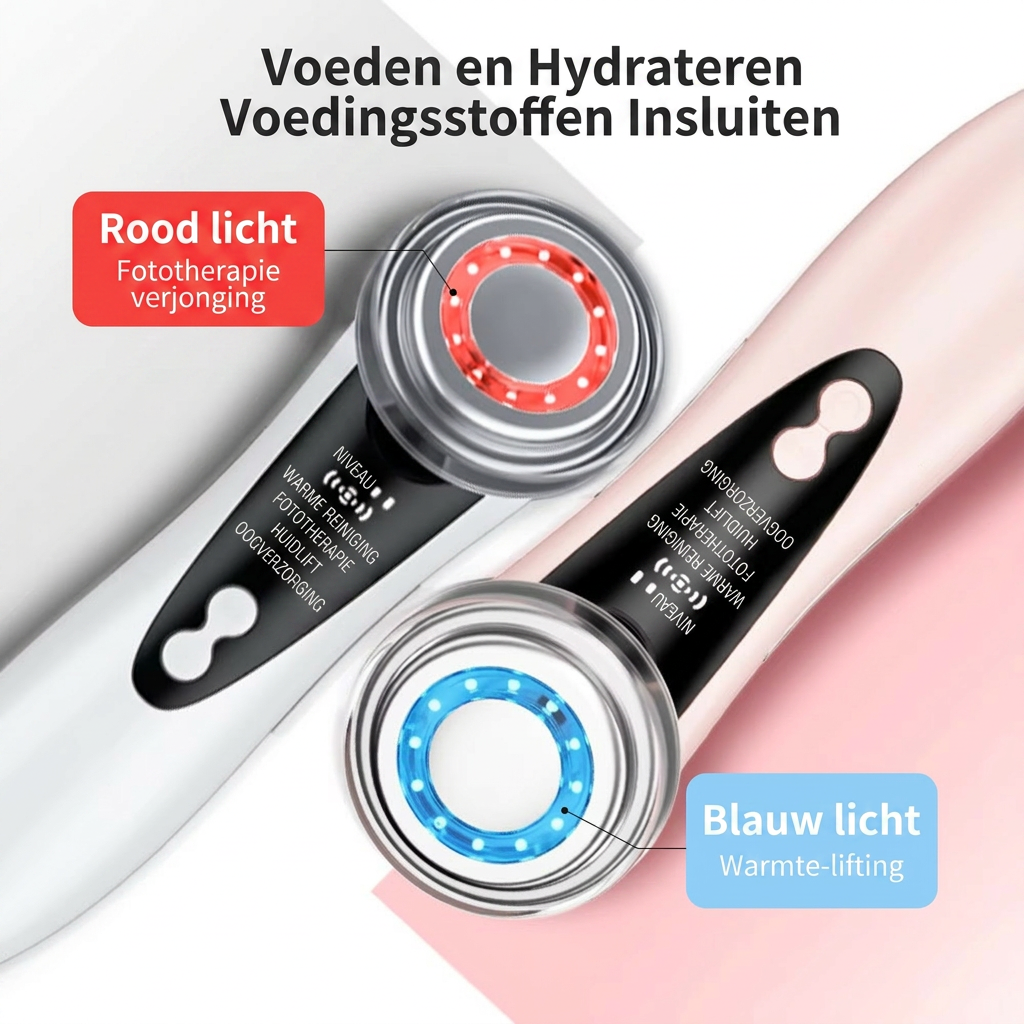 Gezichtslifter met LED licht en EMS microstroom