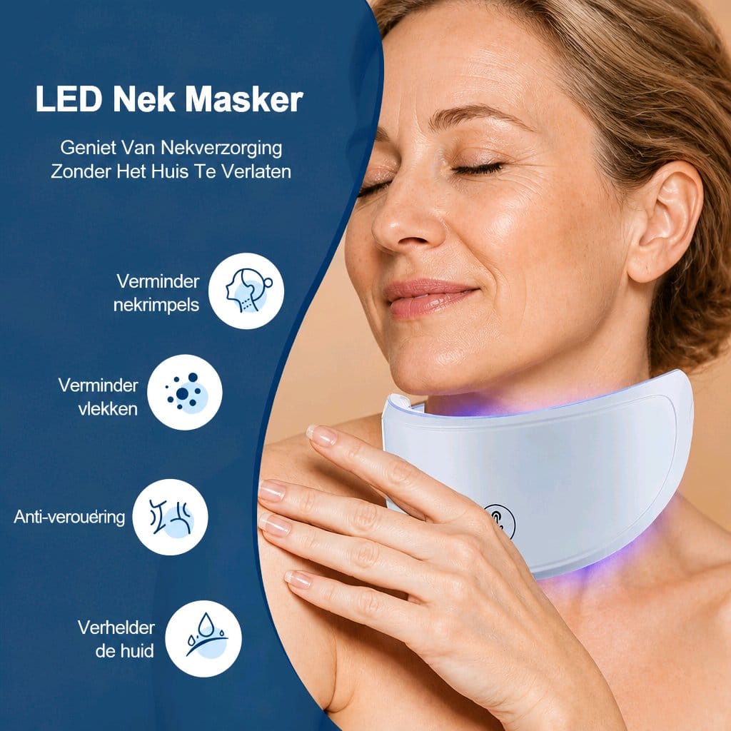 Nek LED Masker — Lichttherapie voor Huidverstrakking & Anti-Rimpel