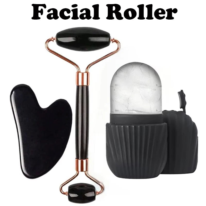 3-in-1 K-beauty Set — IJsroller, Jade Roller & Gua Sha