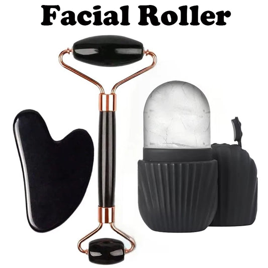 3-in-1 K-beauty Set — IJsroller, Jade Roller & Gua Sha