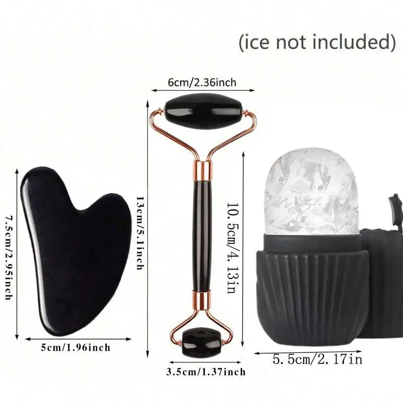 3-in-1 K-beauty Set — IJsroller, Jade Roller & Gua Sha