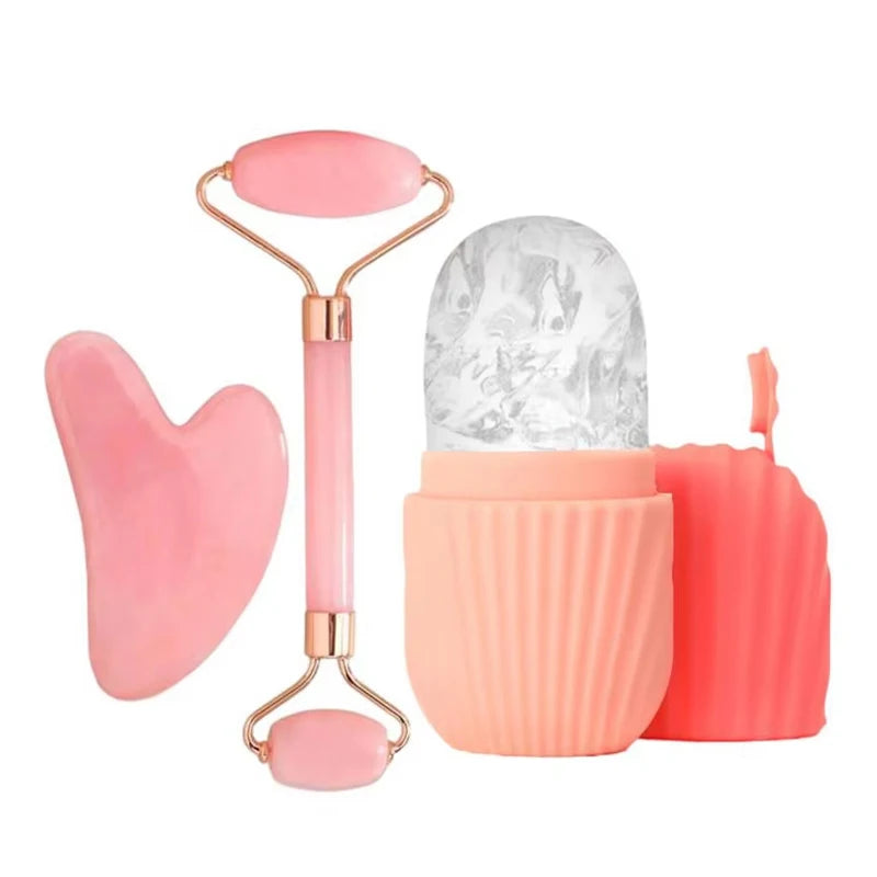 3-in-1 K-beauty Set — IJsroller, Jade Roller & Gua Sha