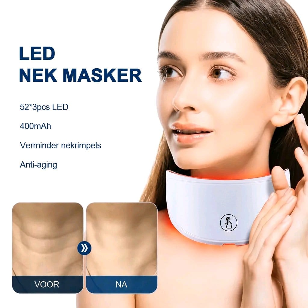 Nek LED Masker — Lichttherapie voor Huidverstrakking & Anti-Rimpel