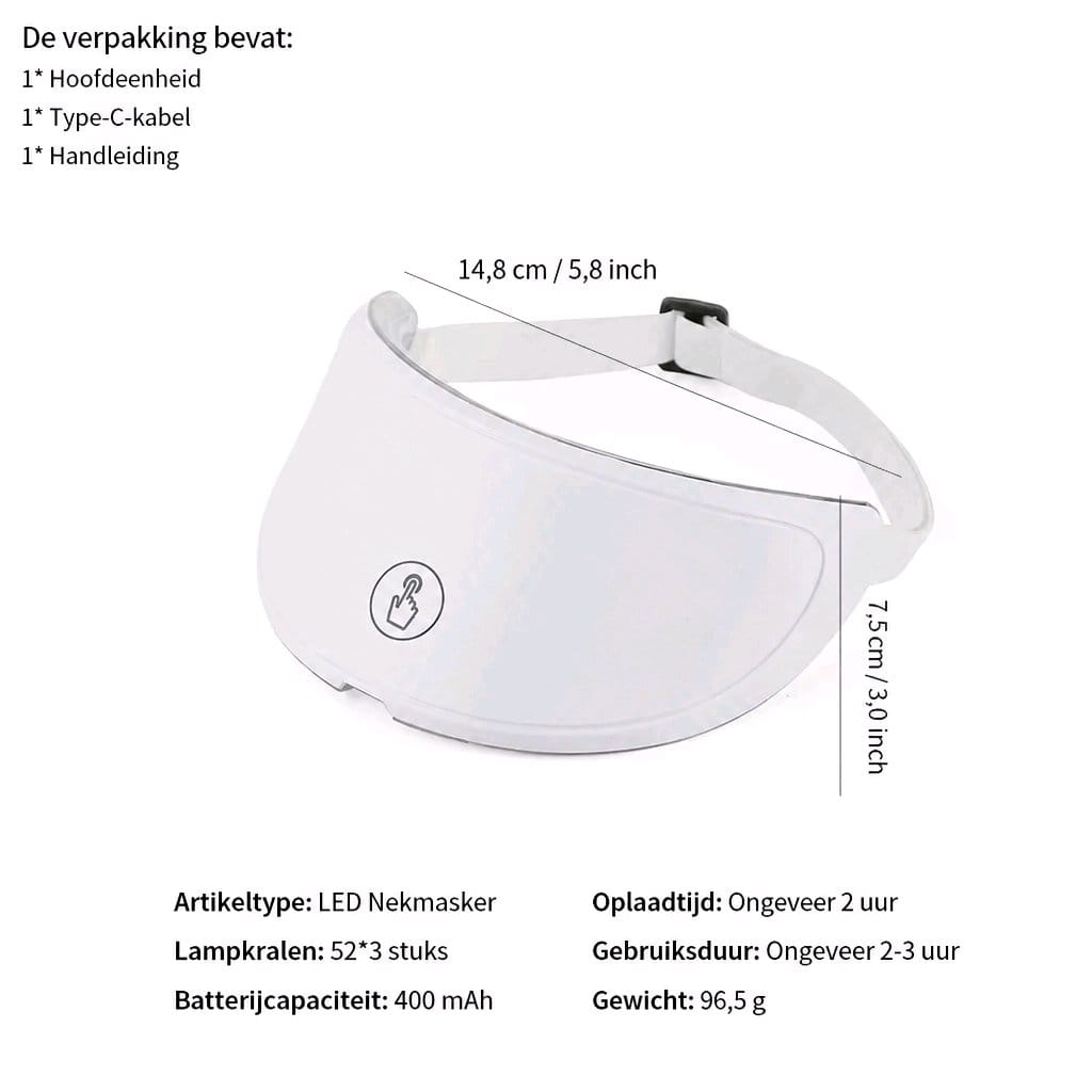 Nek LED Masker — Lichttherapie voor Huidverstrakking & Anti-Rimpel